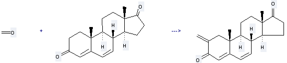 Androsta-4,6-diene-3,17-dione can be used to produce 2-methylene-4,6-androstadiene-3,17-dione with formaldehyde 
